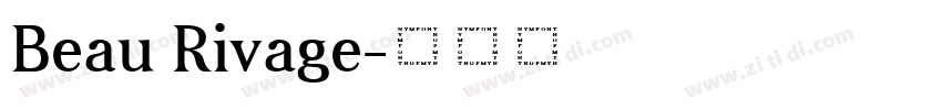Beau Rivage字体转换